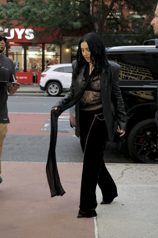 Charli Xcx Sheer Lace Top Showing Breasts Metrograph