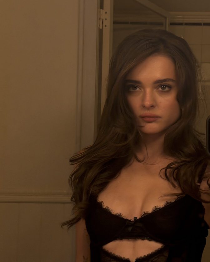 Charlotte Lawrence Sexy Lingerie Dress Paris Fashion Week