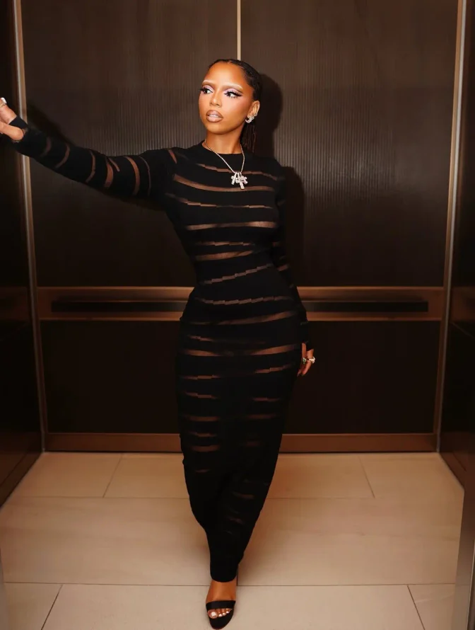 Chloe Bailey Thick Curves See Through Dress