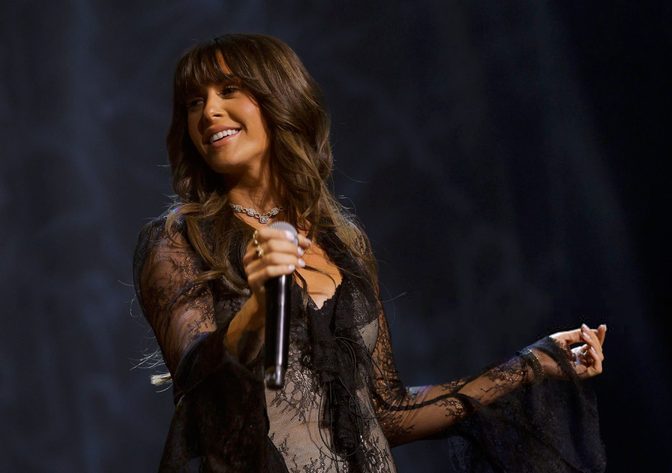 Ella Langley Live Performance Black Lace Dress Nashville