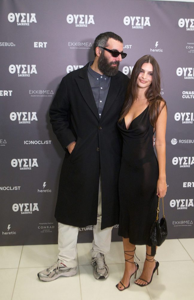 Emily Ratajkowski Braless See Through Dress Sacrifice Premiere