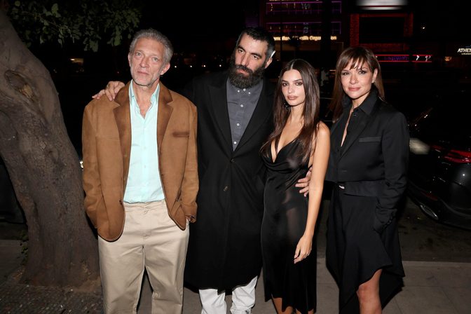 Emily Ratajkowski Nipples Cleavage See Through Sheer Dress