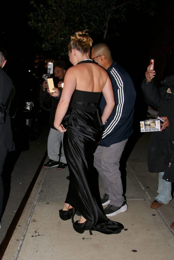 Florence Pugh Plunging Cleavage Black Dress Jaguar Launch