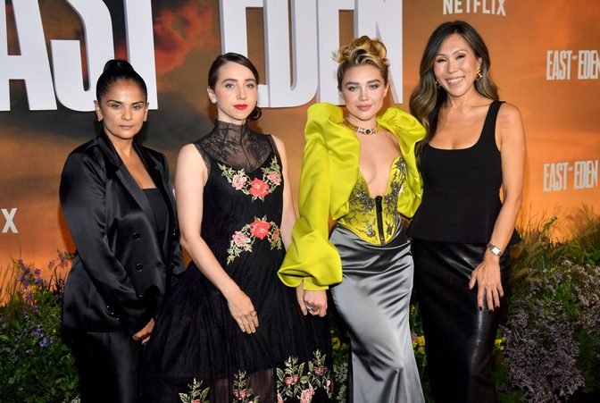 Florence Pugh Plunging Corset East Of Eden Premiere
