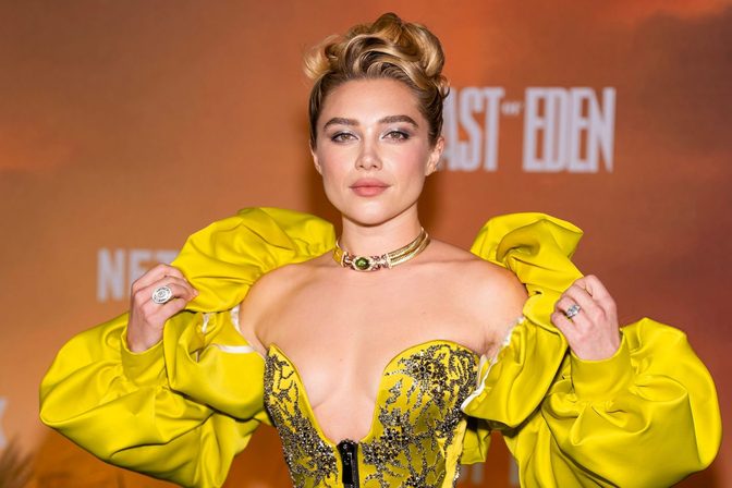 Florence Pugh Plunging Corset East Of Eden Premiere