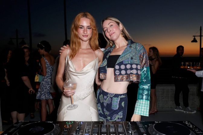 Grace Van Patten Cleavage Tight Satin Slip Dress