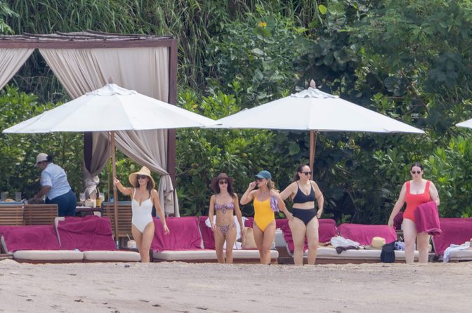 Hilary Duff Yellow Swimsuit Booty Puerto Vallarta