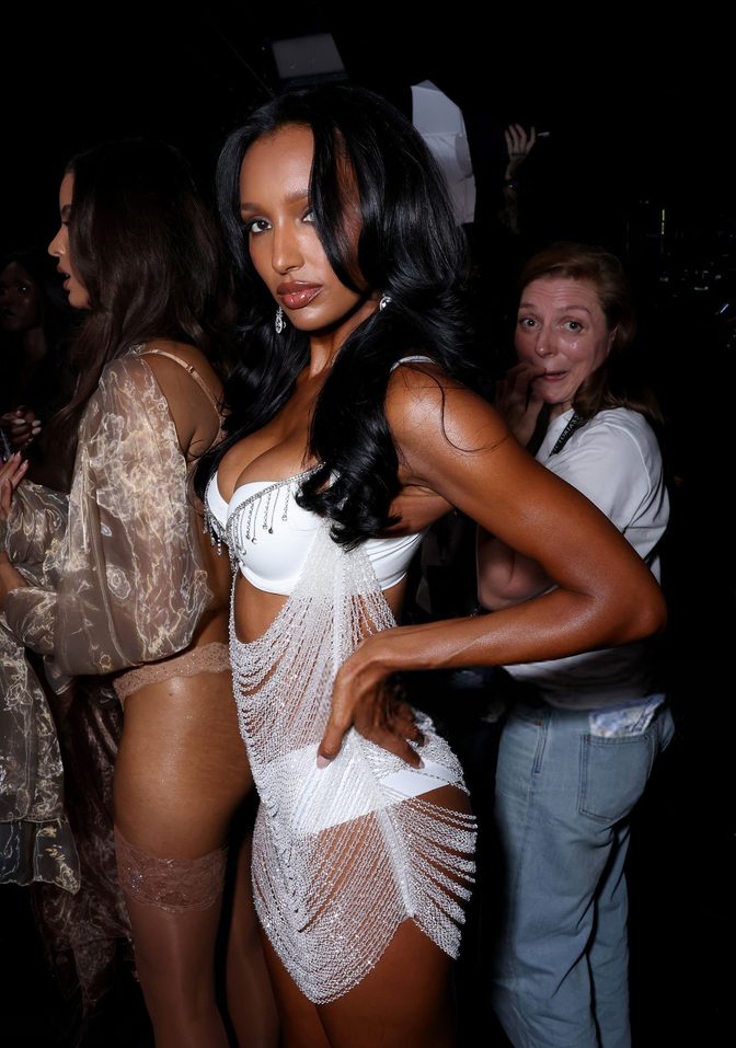 Jasmine Tookes Victoria Secret Crystal Fringe Set