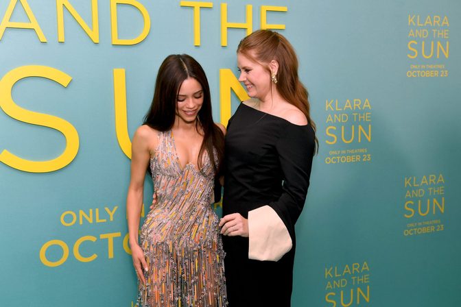 Jenna Ortega Steel Fringe Dress Deep Cleavage Klara Screening