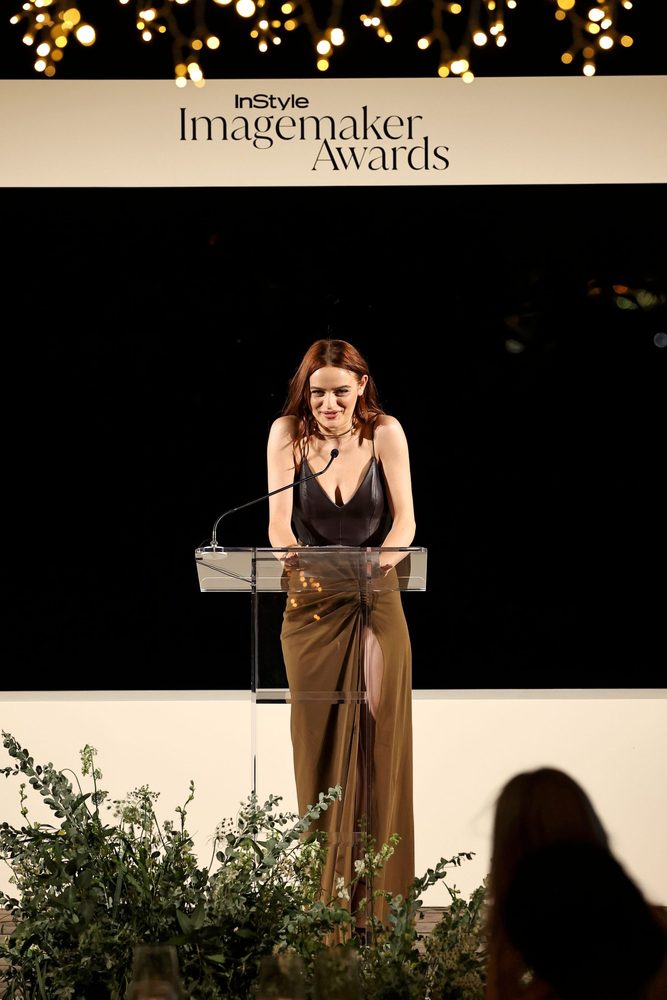 Joey King Leather Bodysuit Cleavage Instyle Imagemaker Awards