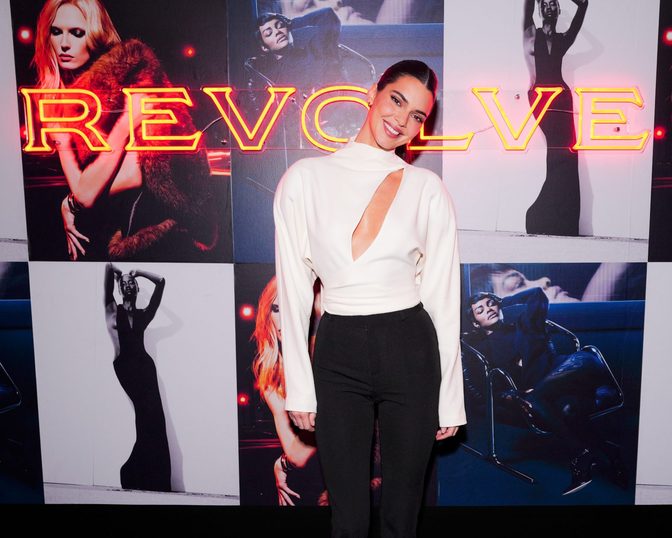 Kendall Jenner Braless Cutout Top Revolve Paris Party.