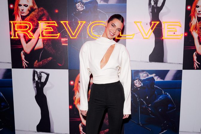 Kendall Jenner Braless Cutout Top Revolve Paris Party. 006