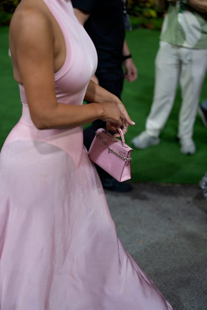 Kim Kardashian See Through Pink Dress Ass Curves F1 Paddock