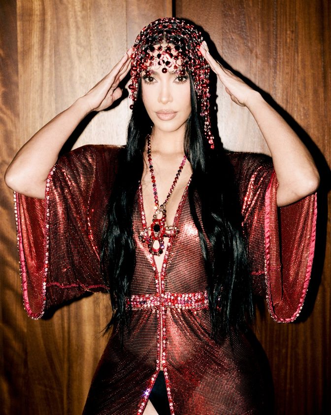 Kim Kardashian See Through Robe Boobs Birthday Party