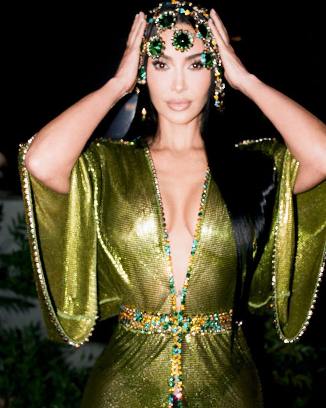 Kim Kardashian See Through Robe Boobs Birthday Party