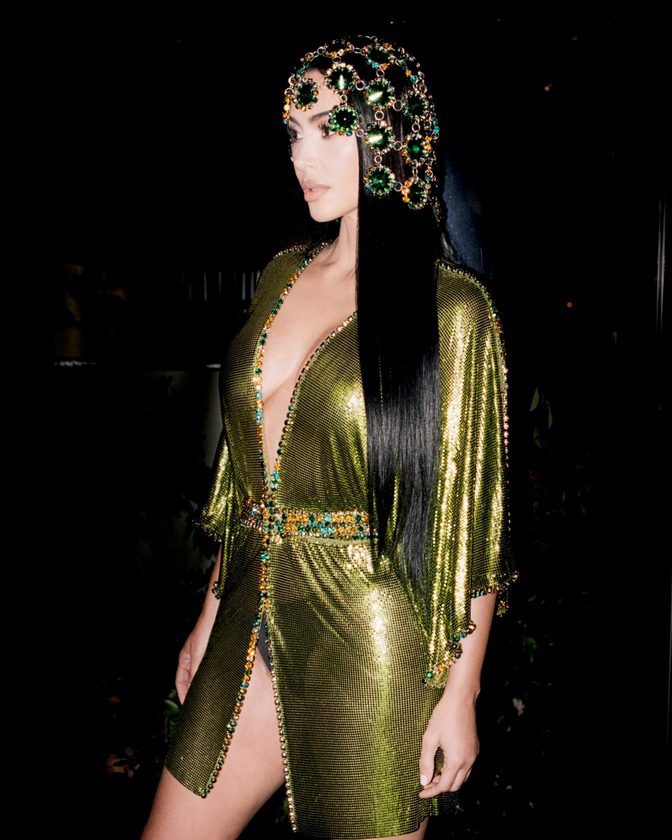 Kim Kardashian See Through Robe Boobs Birthday Party