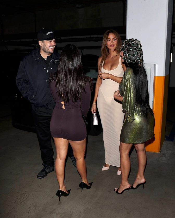 Kim Kardashian See Through Robe Boobs Birthday Party