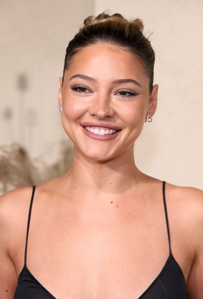 Madelyn Cline Sheer Black Dress Cleavage Airbnb Gala