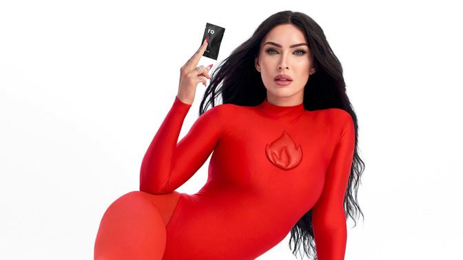 Megan Fox Red Catsuit Ro Sparks Campaign