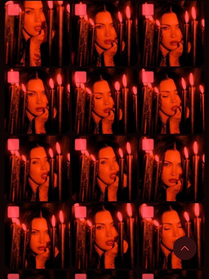 Megan Fox Sheer Lace Candlelit Cleavage Gothic