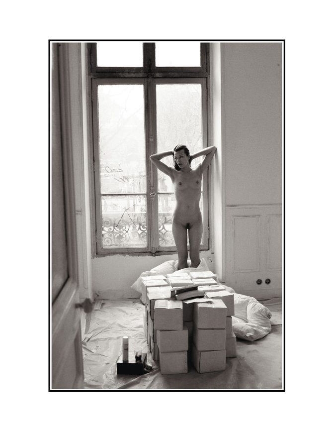 Milla Jovovich Full Frontal Nude Purple Magazine Dark Nipples Bush