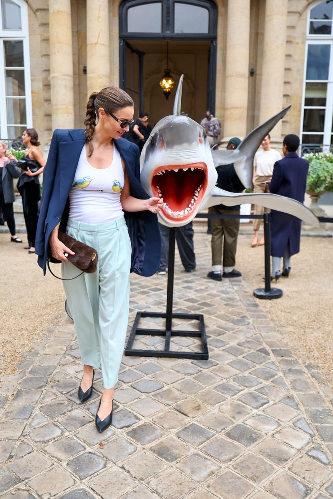 Miranda Kerr Stella Mccartney Paris Fashion Week Gown