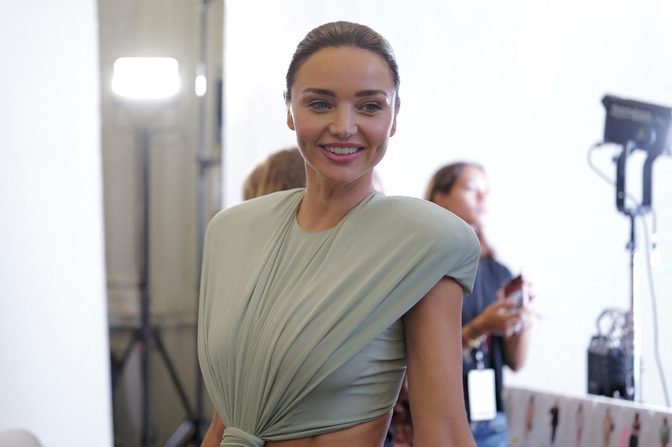 Miranda Kerr Stella Mccartney Paris Fashion Week Gown