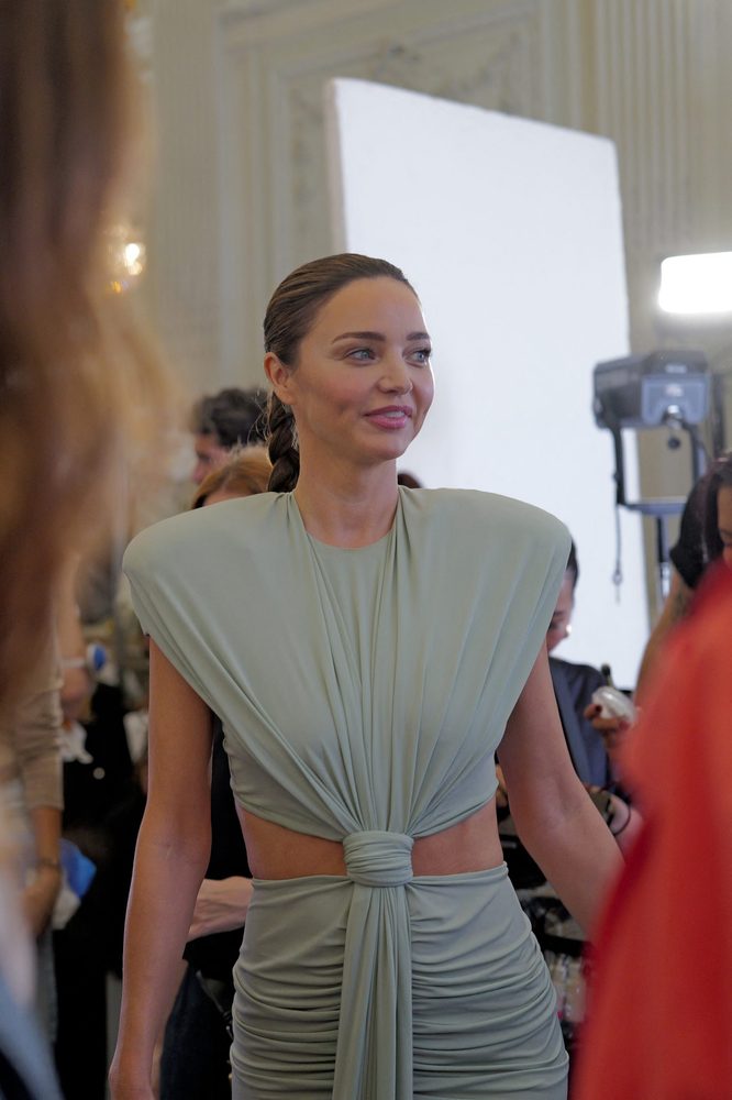 Miranda Kerr Stella Mccartney Paris Fashion Week Gown