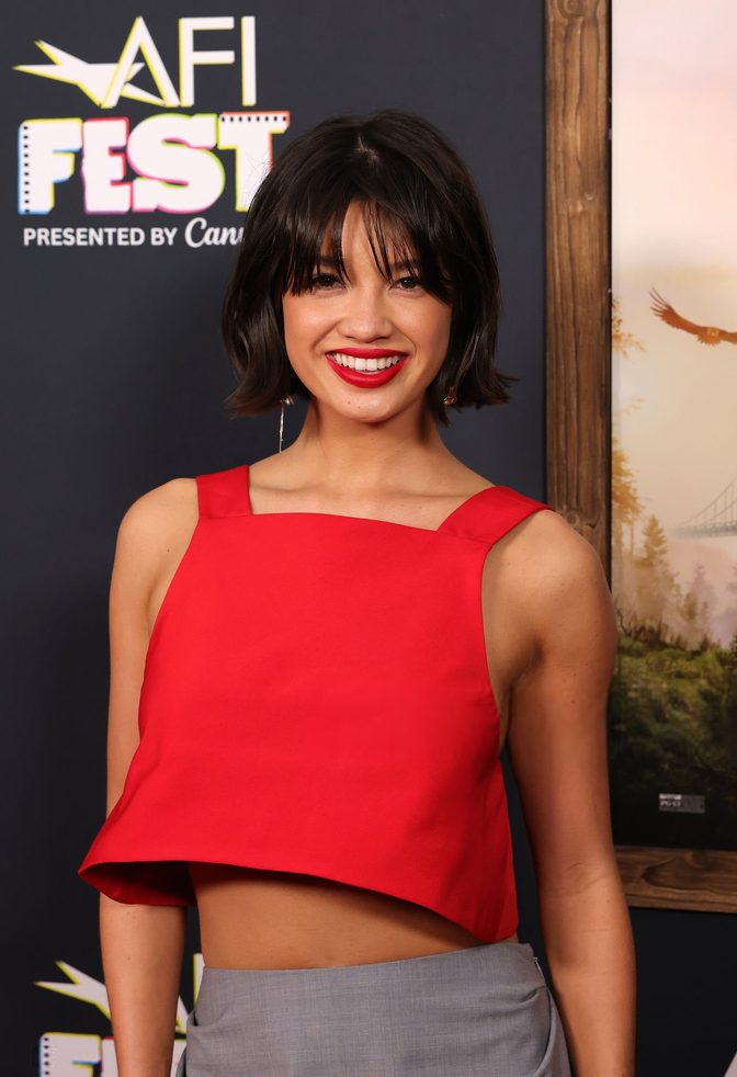 Peyton Elizabeth Lee Red Crop Top Midriff Wildwood Premiere