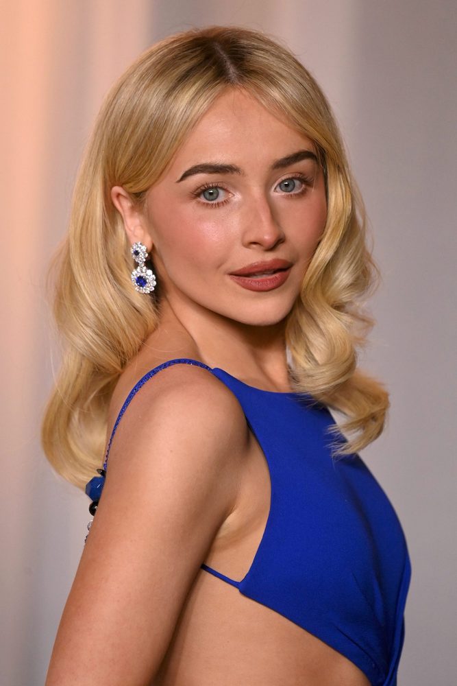Sabrina Carpenter Giorgio Armani Blue Gown Academy Gala