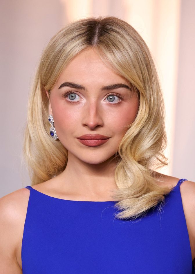 Sabrina Carpenter Giorgio Armani Blue Gown Academy Gala