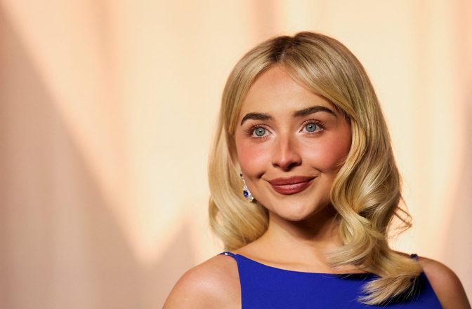 Sabrina Carpenter Giorgio Armani Blue Gown Academy Gala