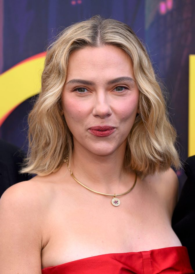 Scarlett Johansson Red Dress Ray Gunn Premiere
