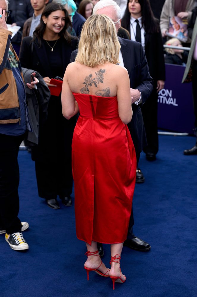 Scarlett Johansson Red Dress Ray Gunn Premiere