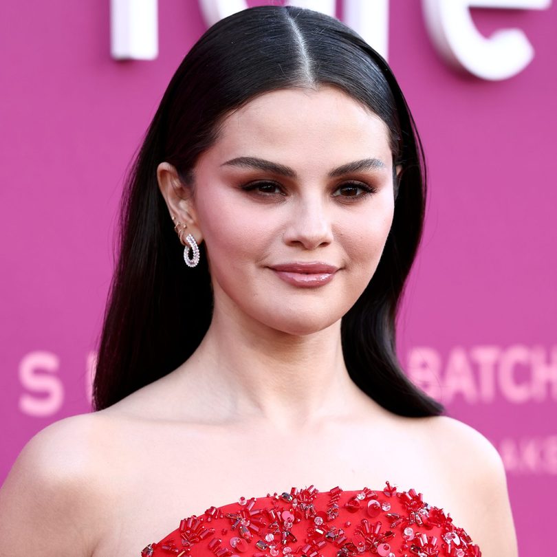 Selena Gomez Red Prada Dress Curves Rare Impact Benefit