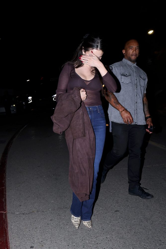 Selena Gomez Sheer Plum Top Cleavage Hollywood Bowl Night