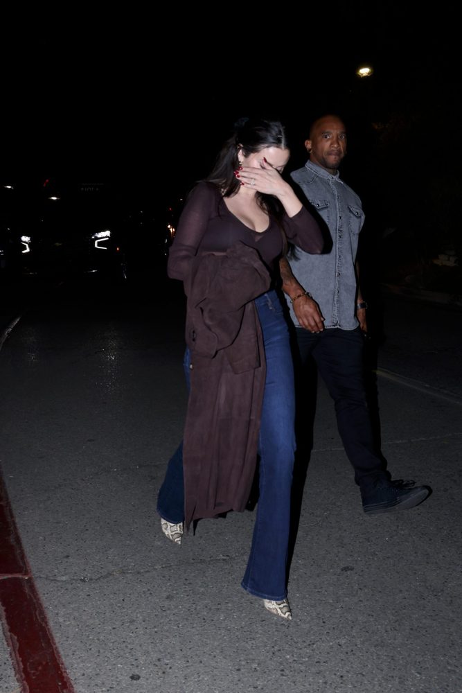Selena Gomez Sheer Plum Top Cleavage Hollywood Bowl Night
