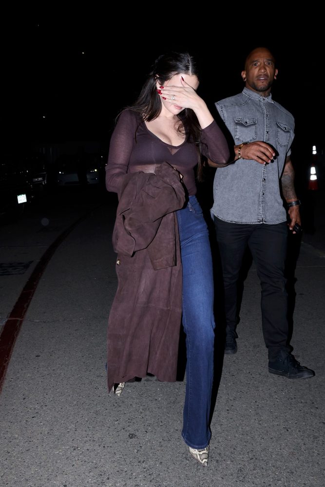 Selena Gomez Sheer Plum Top Cleavage Hollywood Bowl Night