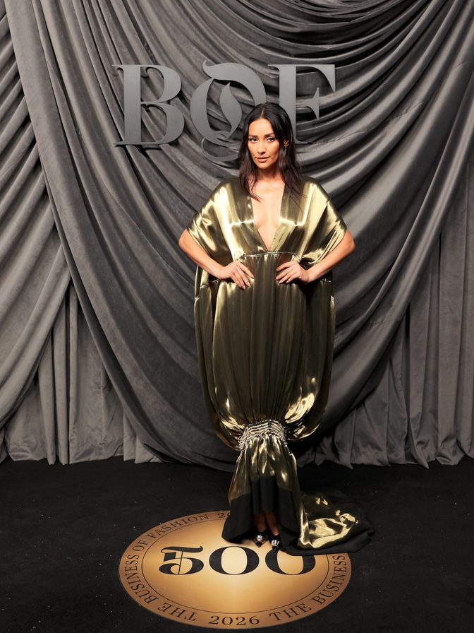 Shay Mitchell Cleavage Low Cut Gold Dress Paris