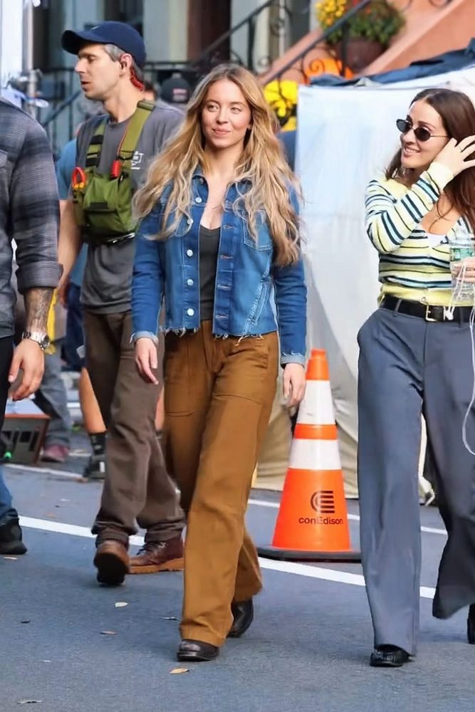 Sydney Sweeney Cleavage Denim Jacket Housemaid Secret Set