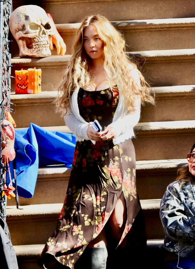 Sydney Sweeney Floral Dress Cleavage Housemaids Secret Set