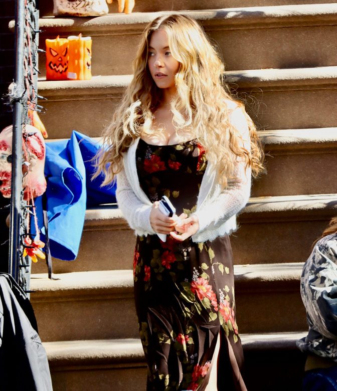 Sydney Sweeney Floral Dress Cleavage Housemaids Secret Set