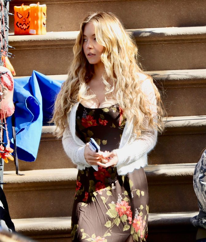 Sydney Sweeney Floral Dress Cleavage Housemaids Secret Set