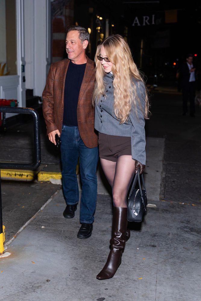 Sydney Sweeney Micro Shorts Knee High Boots Corner Store Nyc