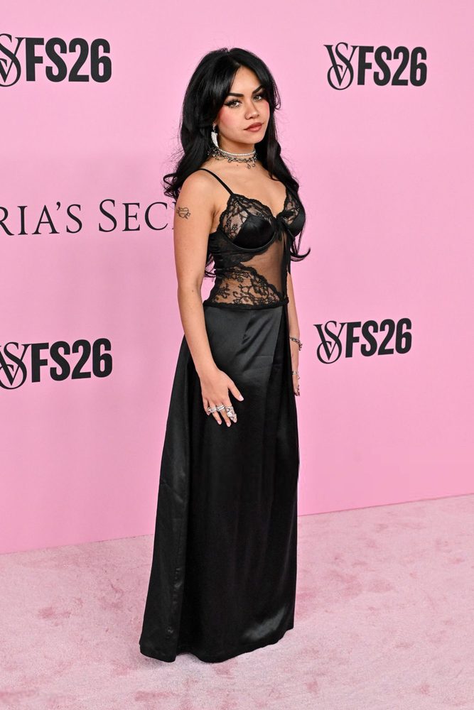 Tara Yummy Black Lace Sheer Mesh Vs Fashion Show