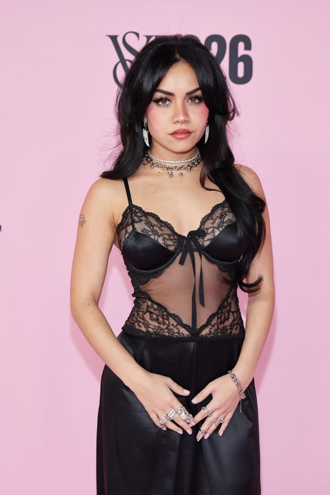 Tara Yummy Black Lace Sheer Mesh Vs Fashion Show