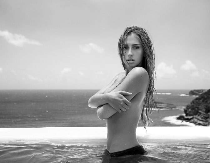 Tate Mcrae Topless Tease Tate 01 Fragrance Pool Photos