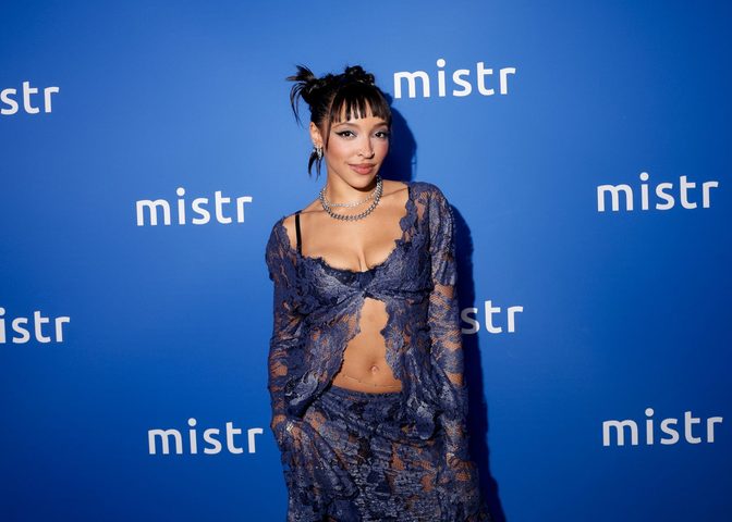 Tinashe Sheer Navy Lace Cleavage Mistr Prep Day Abbey