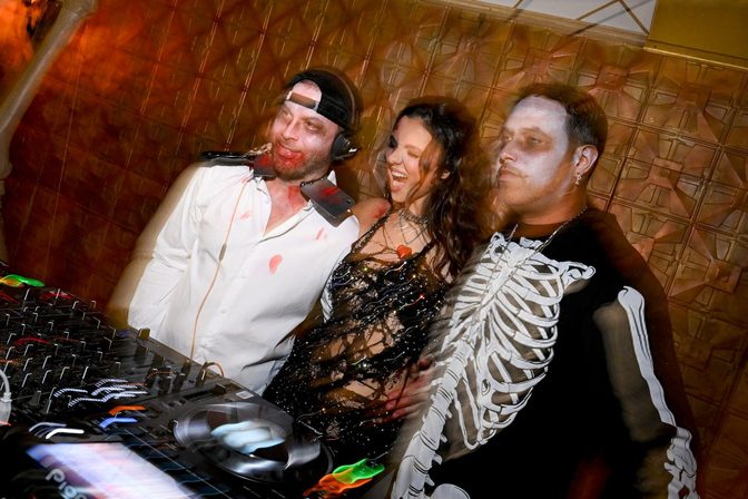 Victoria Justice Shredded Black Mesh Love Zombie Halloween Party