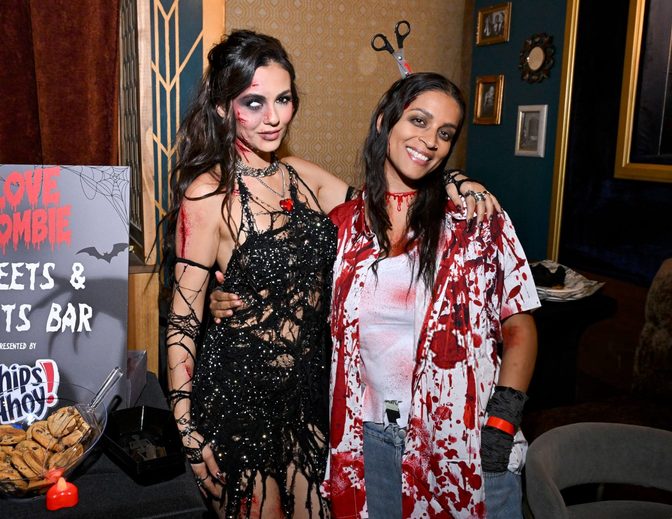 Victoria Justice Shredded Black Mesh Love Zombie Halloween Party